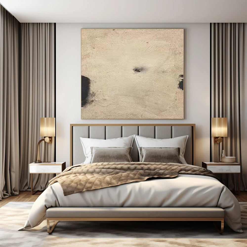 Gigantic Hand-Painted Modern Abstract Mural for Dining Room Alcoves