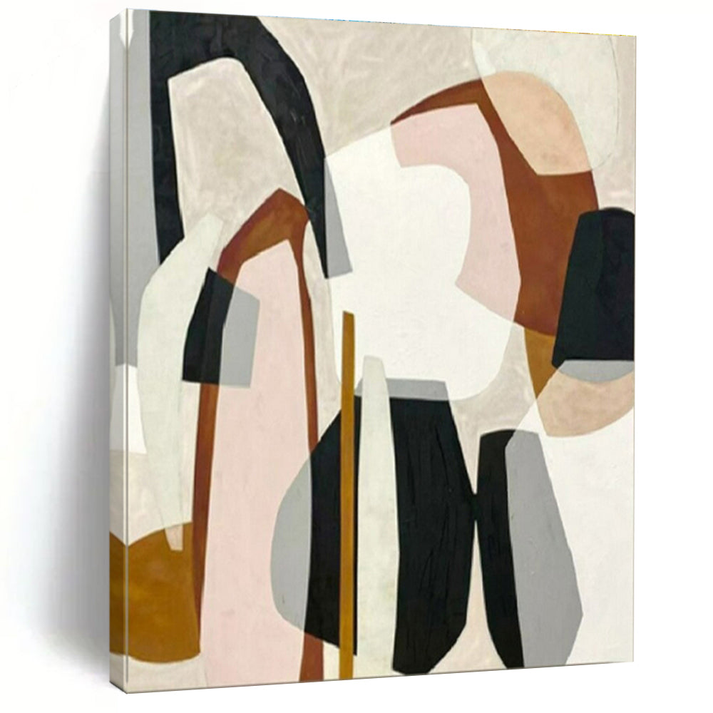 Vast Hand-Painted Abstract Art for Sunroom Natural Light Interaction LargeART0670