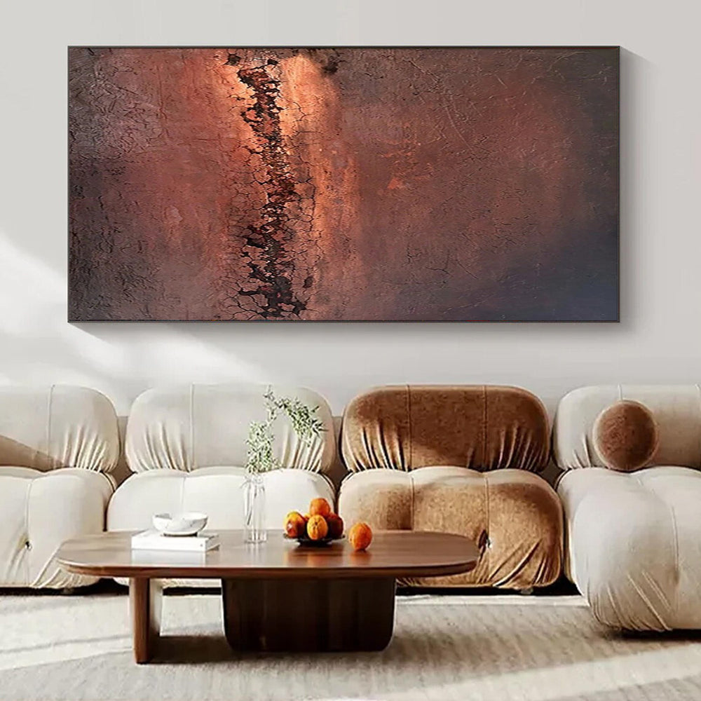 Gigantic Hand-Painted Contemporary Abstract Painting for Sports Arena VIP Lounges