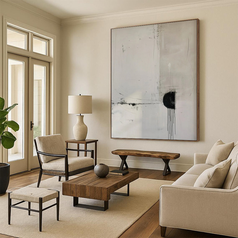 Monumental Custom Abstract Art for Master Bedroom Walk-in Closet Entrances