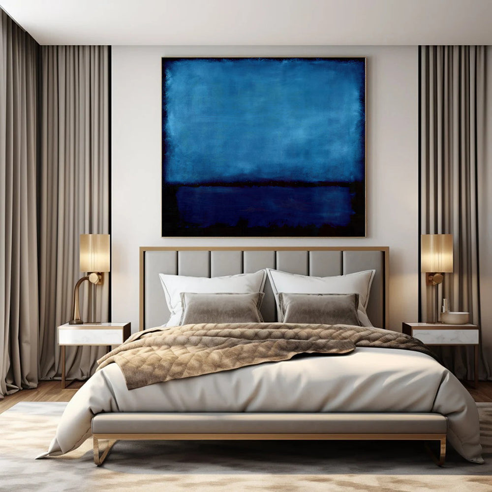 Extra-Huge Hand-Painted Modern Abstract Artwork for Dining Room Above Dining Buffet Tables