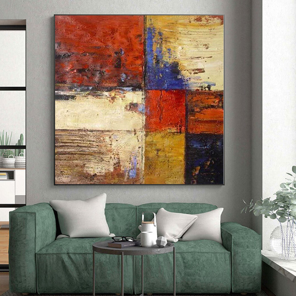 Grand Made-to-Order Abstract Wall Art for Reading Alcove Feature Walls