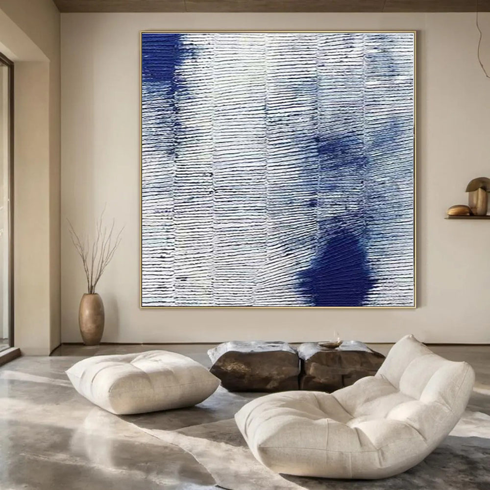 Custom Hand-Painted Abstract Mural for Hallway and Entryway