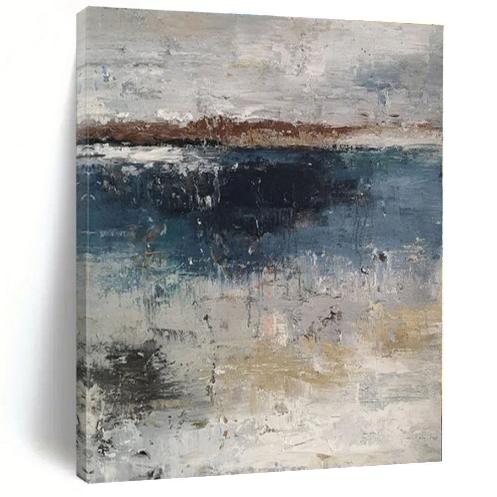 Custom Hand-Painted Abstract Mural for Office Marketing Departments