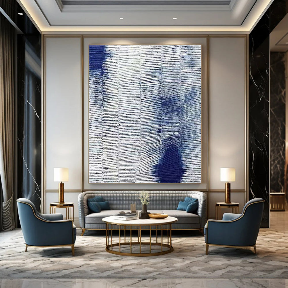Custom Hand-Painted Abstract Mural for Hallway and Entryway