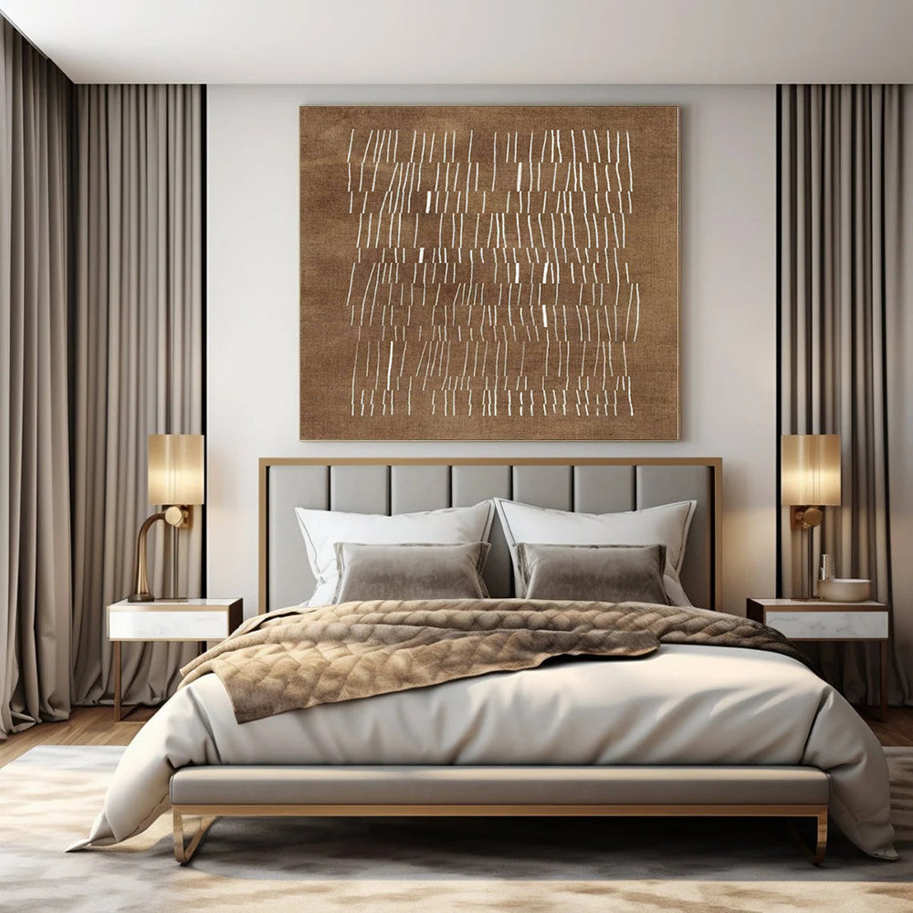 Super-Sized Hand-Painted Modern Abstract Wall Decor for Family Home Teen Hangouts