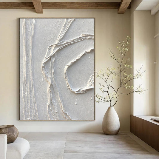 Large-Scale Hand-Painted Abstract Canvas for Living Room and Bar