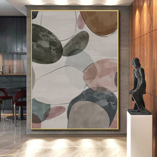 Monumental Custom Abstract Canvas for Greenhouse Interior Walls