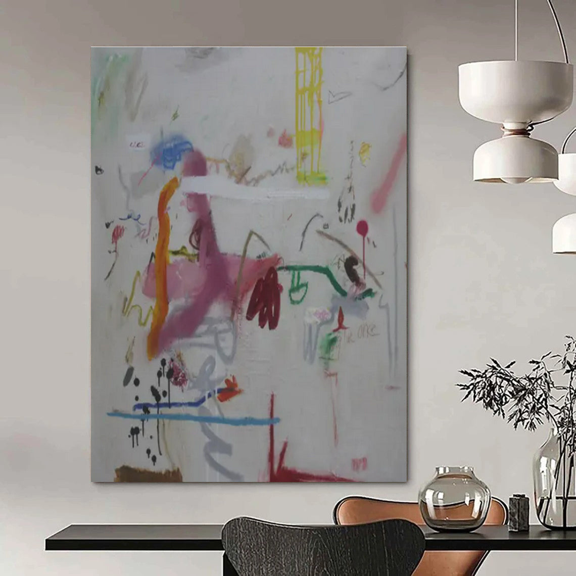 Hand-Painted Custom Abstract Art for Living Room & Dining Room