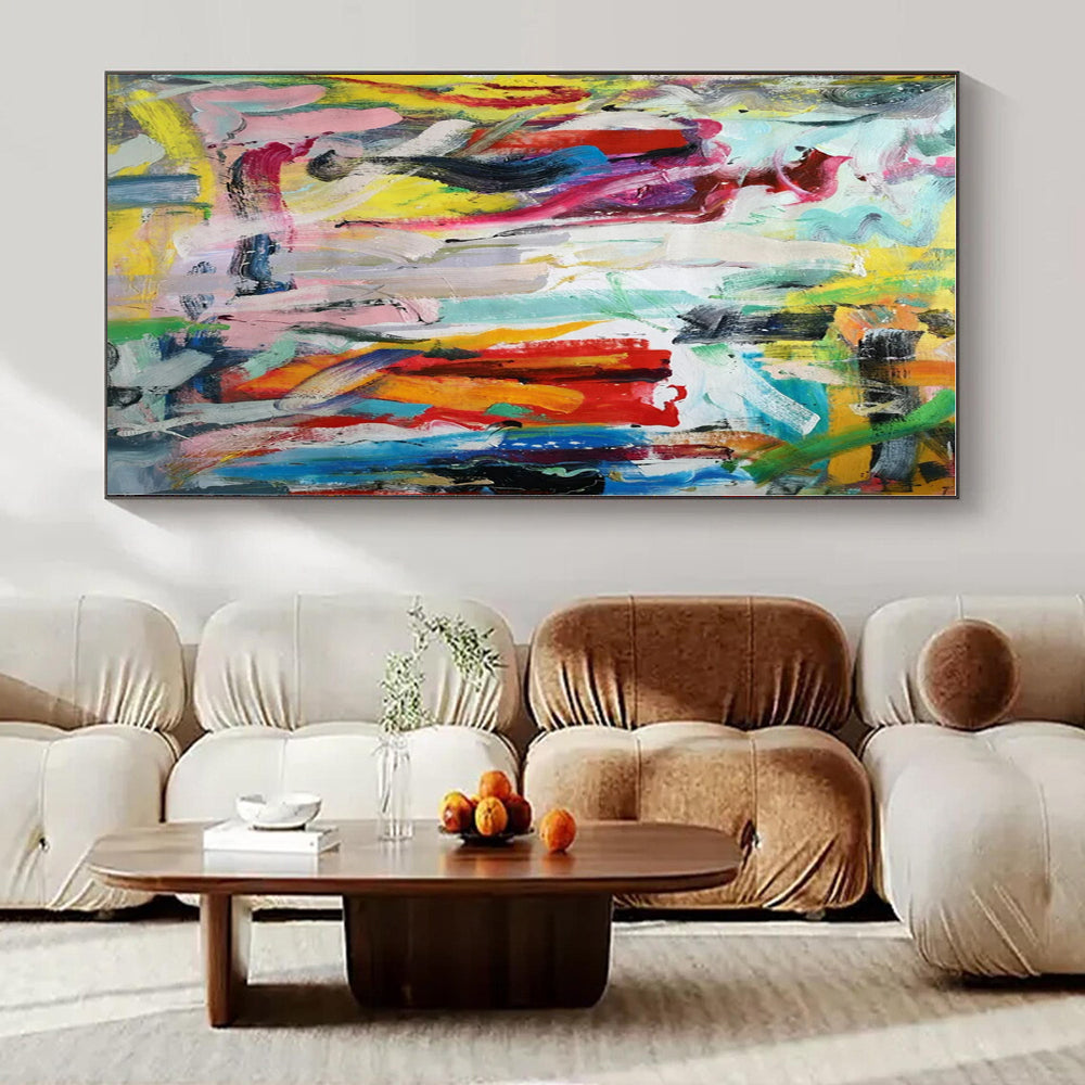 Hand-Painted Personalized Abstract Artwork for Office Customer Service Areas