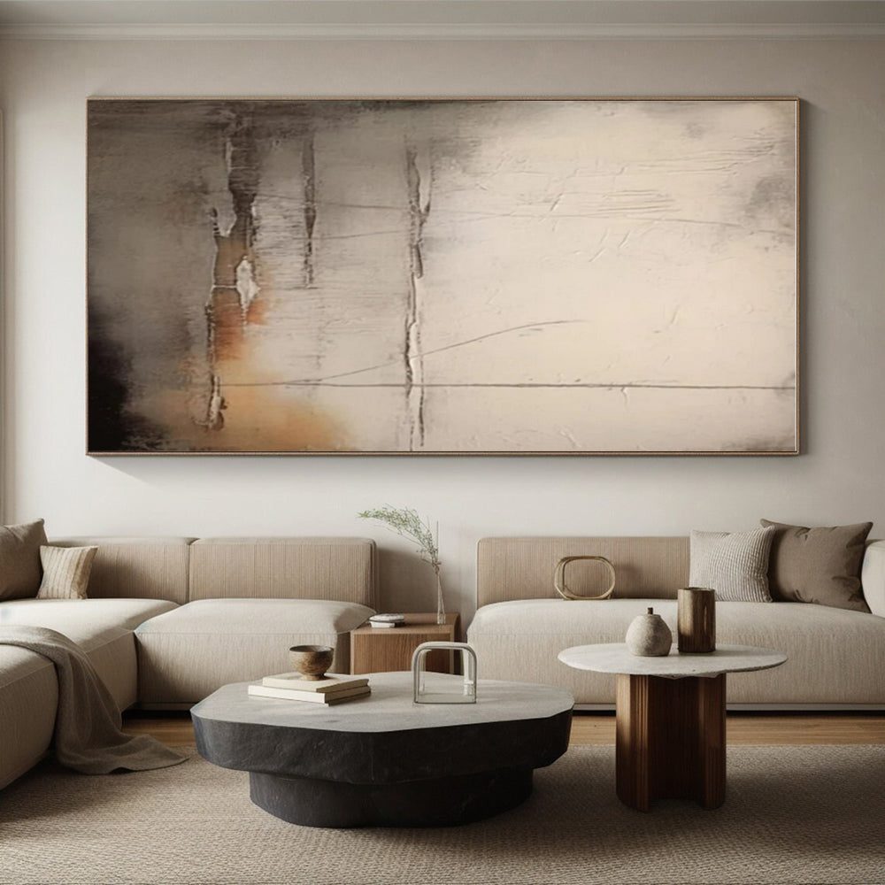 Huge Abstract Painting for Reading Nook Alcove Wall