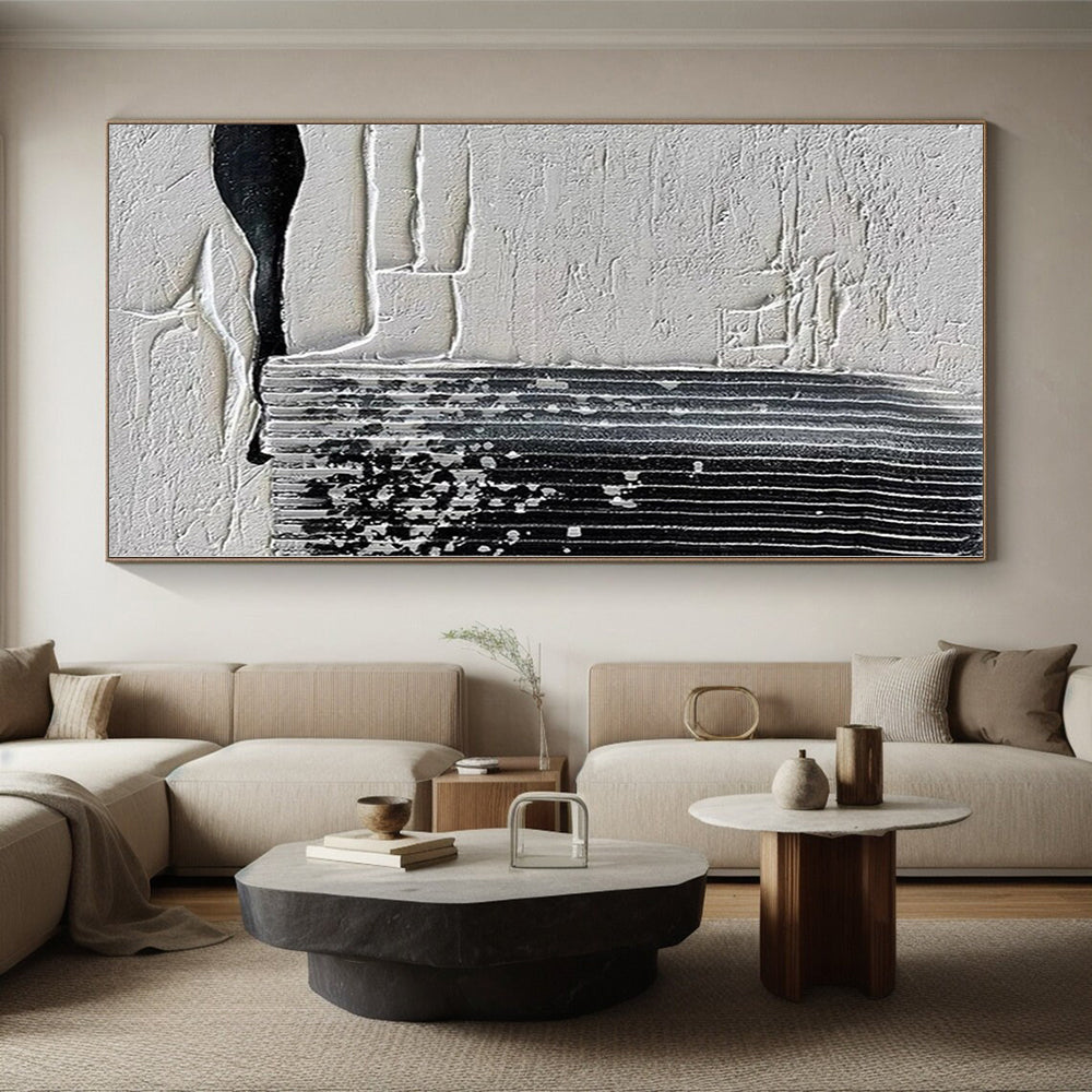 Monumental Custom Abstract Painting for Sunroom French Door Walls