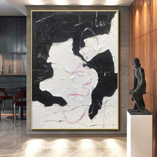 Oversized Modern Abstract Canvas for Home Music Studio Creative Backdrop