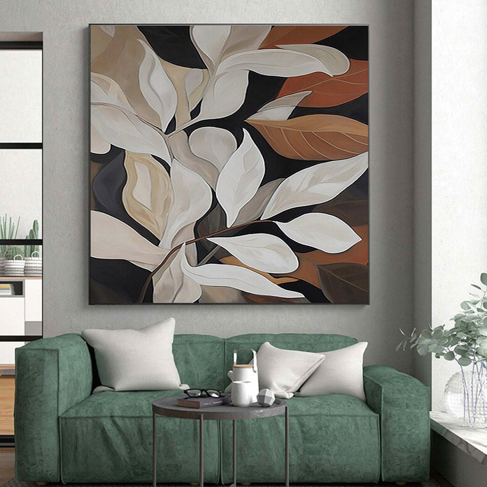 Colossal Hand-Painted Abstract Wall Art for Entryway First Impression LargeART0667