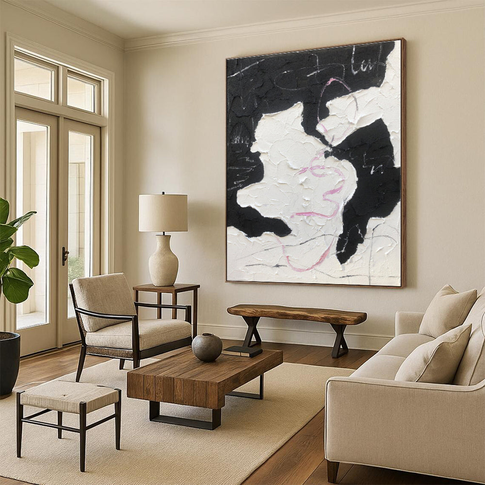 Staggering Made-to-Order Abstract Painting for Home Wine Cellar Barrel Racking Wall