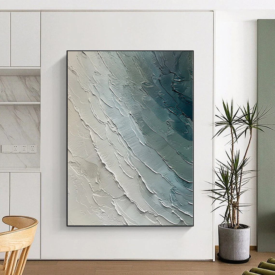 Custom Extra Large Abstract Weave Painting - Hand-Painted Gouache for Artisan Craft Studios