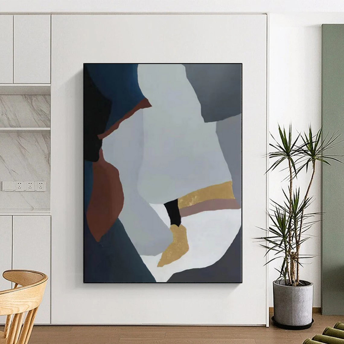 Staggering Custom Abstract Painting for Hallway Passage