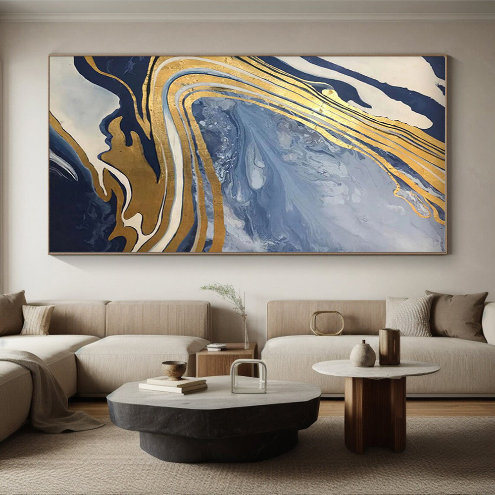 Massive Abstract Impressionist Hand-Painted Art for Walk-in Closet Style Wall