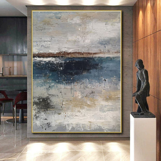 Vast Custom Abstract Canvas for Nursery Crib Feature Wall