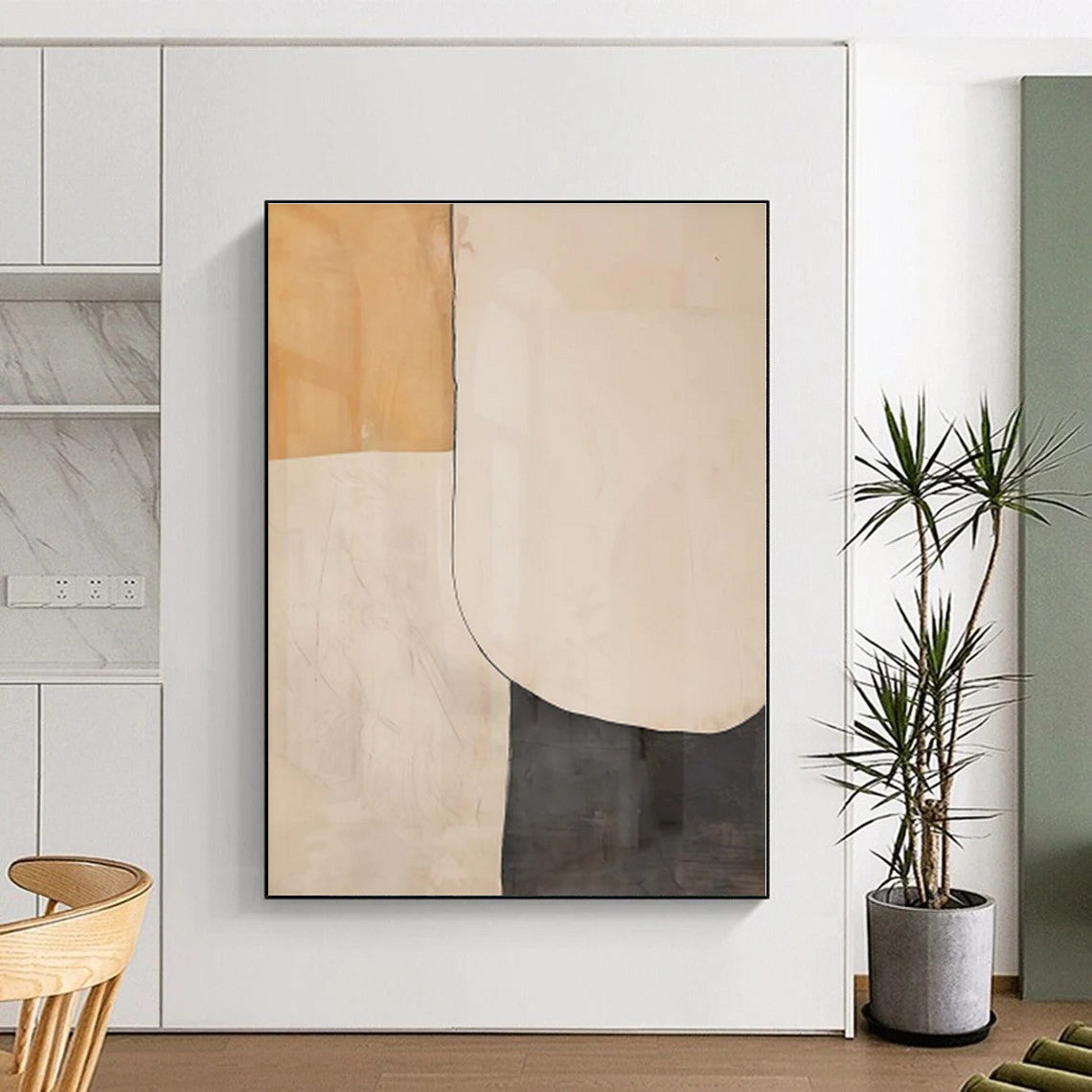 Giant Made-to-Order Abstract Painting for Living Room Bay Window Nook