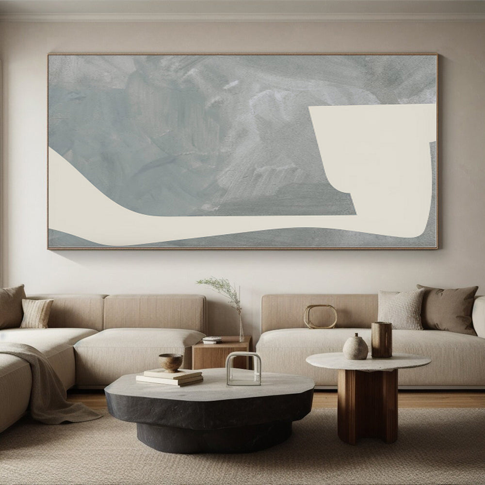 Enormous Hand-Painted Abstract Art for Home Gym Equipment Wall