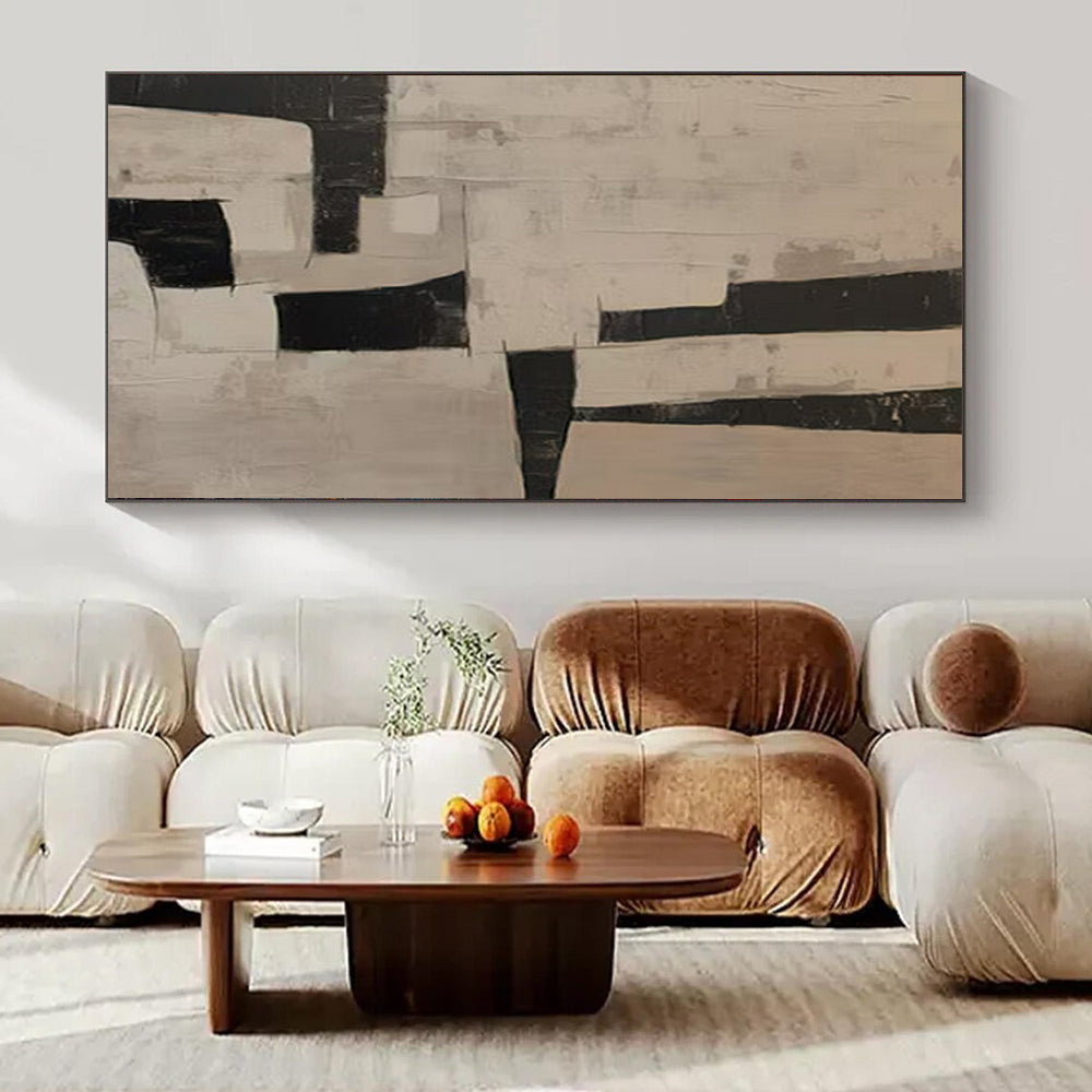 Oversized Hand-Painted Modern Abstract Pet Adoption Art for Animal Shelter Welcome Areas