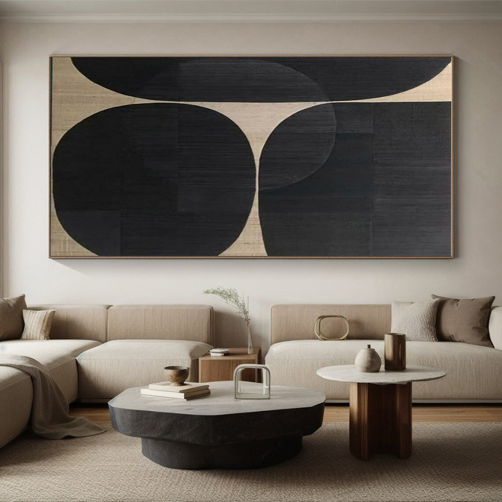 Custom Oversized Hand-Painted Abstract Canvas for Attic Living Space Feature Wall LargeART0595