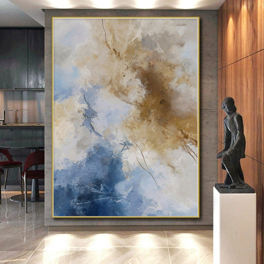 Large Custom Abstract Painting for Home Bar Lounges