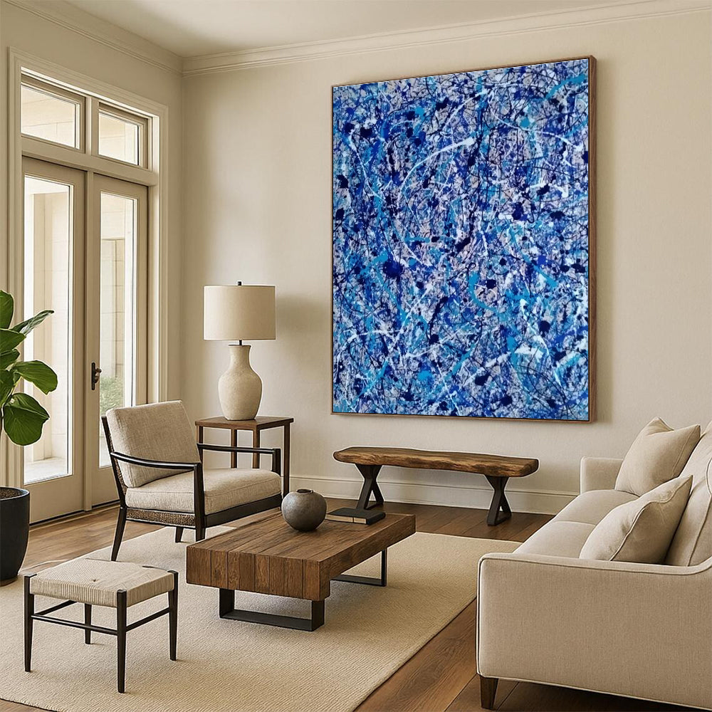 Oversized Contemporary Abstract Painting for Cruise Ship Grand Lobbies