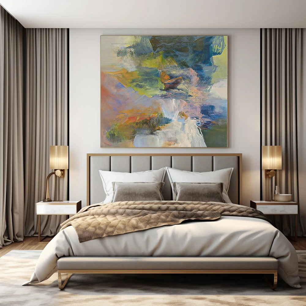 Immense Abstract Canvas for Indoor Pool Areas - Made to Order Acrylic on Canvas
