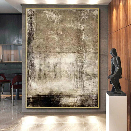 Huge Figurative Abstract Hand-Painted Painting for Hallway Transition Wall