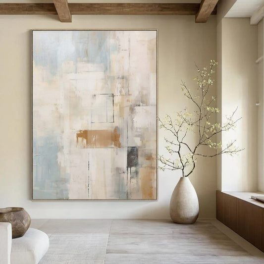 Giant Hand-Painted Contemporary Abstract Art for Family Home Art Studios