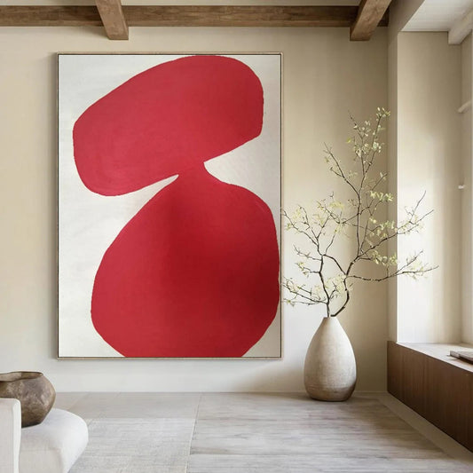 Oversized Hand-Painted Modern Abstract Painting for Elegant Home Living Rooms