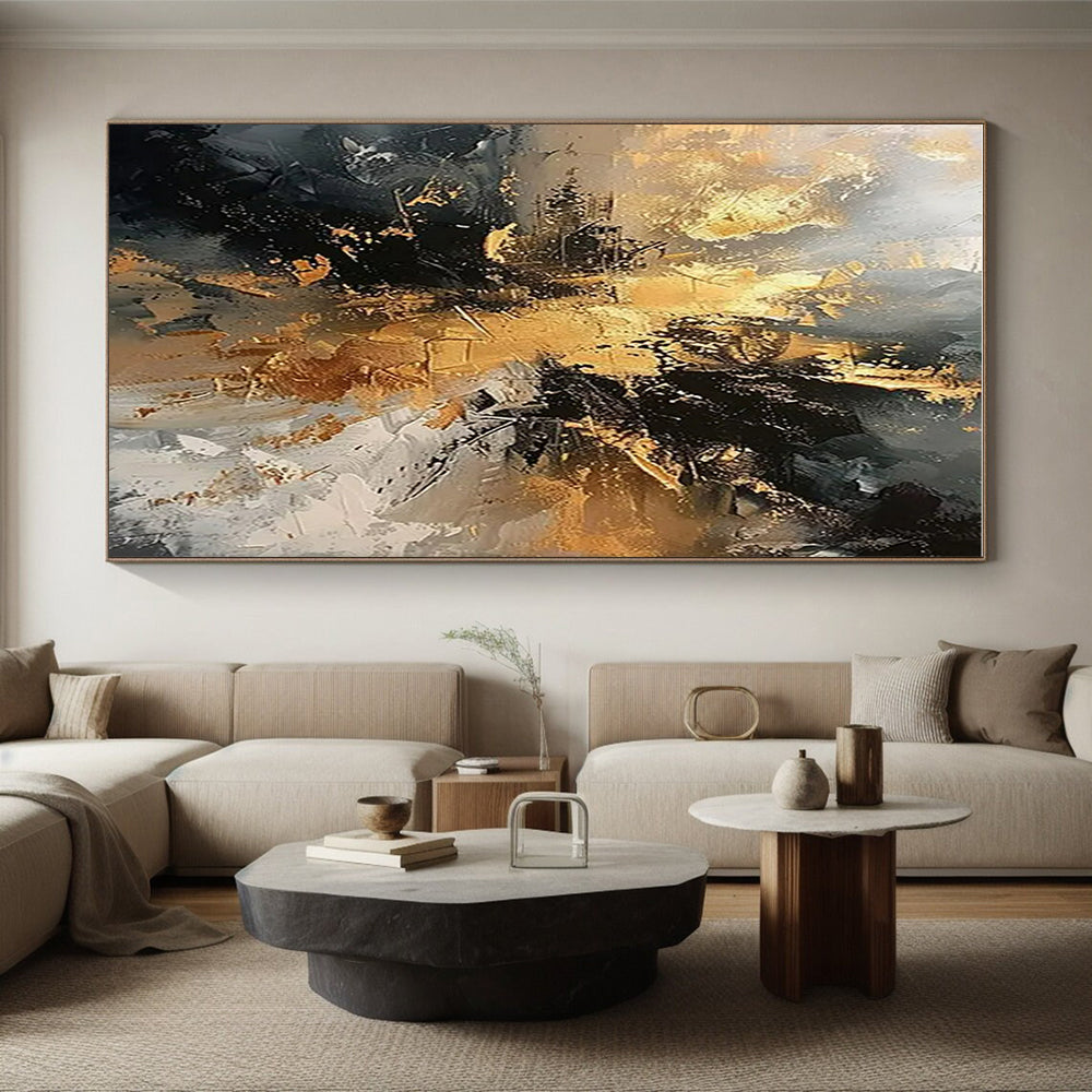 Large-Scale Modern Abstract Wall Decor for Senior Living Facility Common Areas