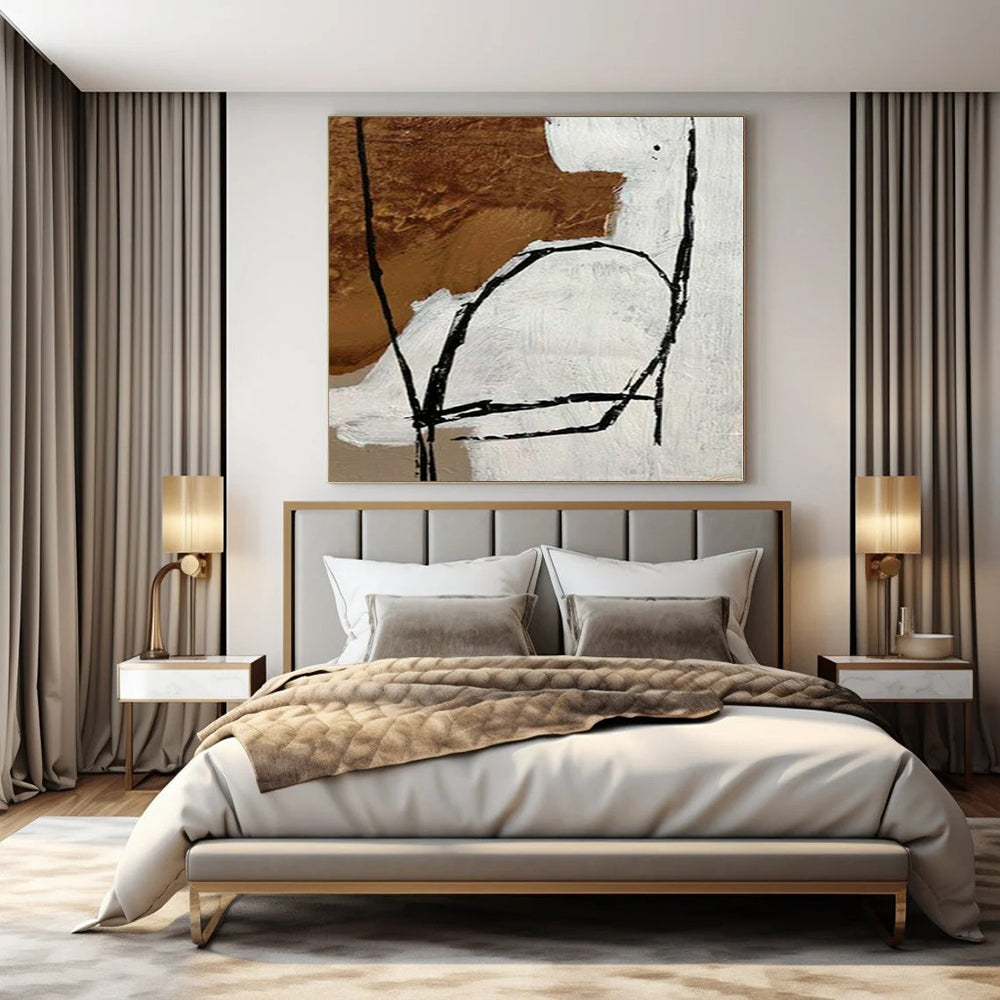Super-Sized Hand-Painted Modern Abstract Wall Decor for Living Room Picture Windows