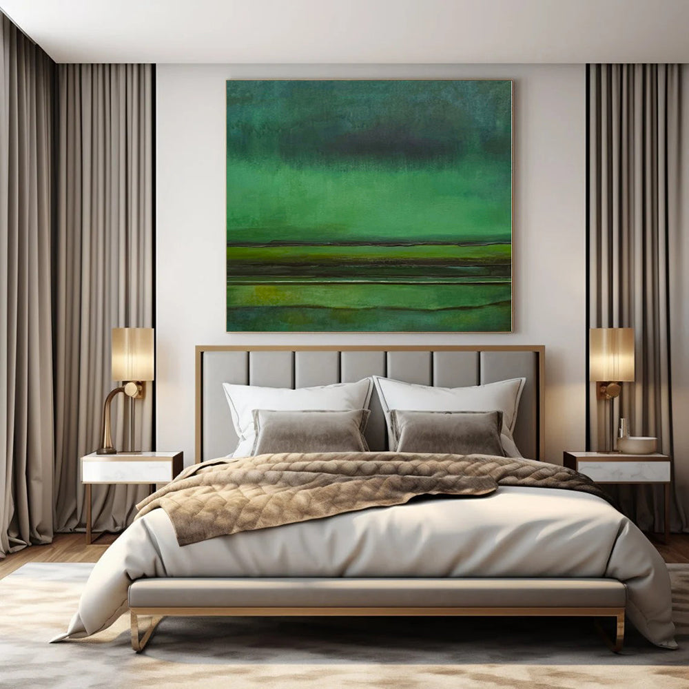 Monumental Abstract Art for Entryway Coat Closets - Custom Mixed Media on Linen