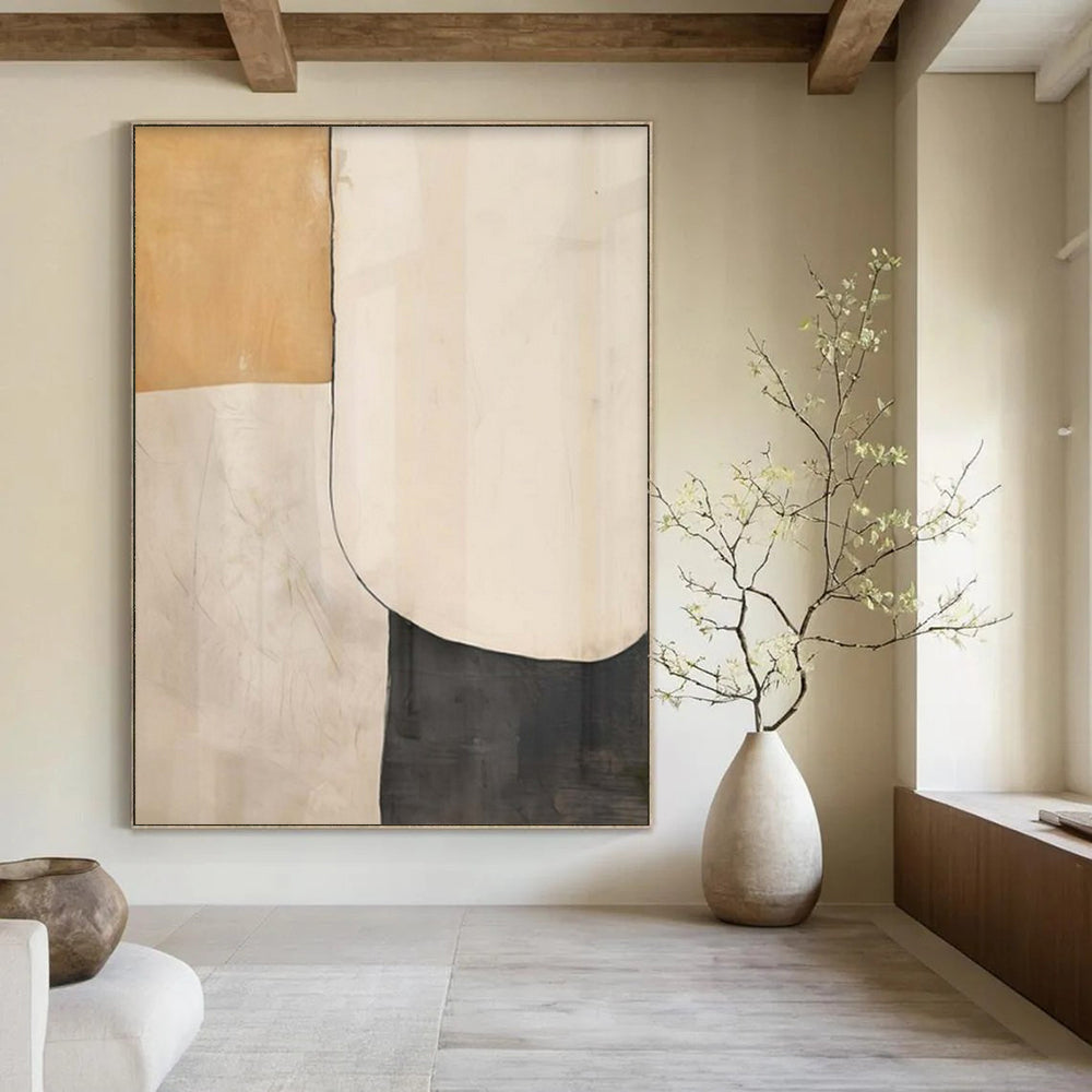 Large Hand-Painted Contemporary Abstract Wall Art for Family Home Mudrooms