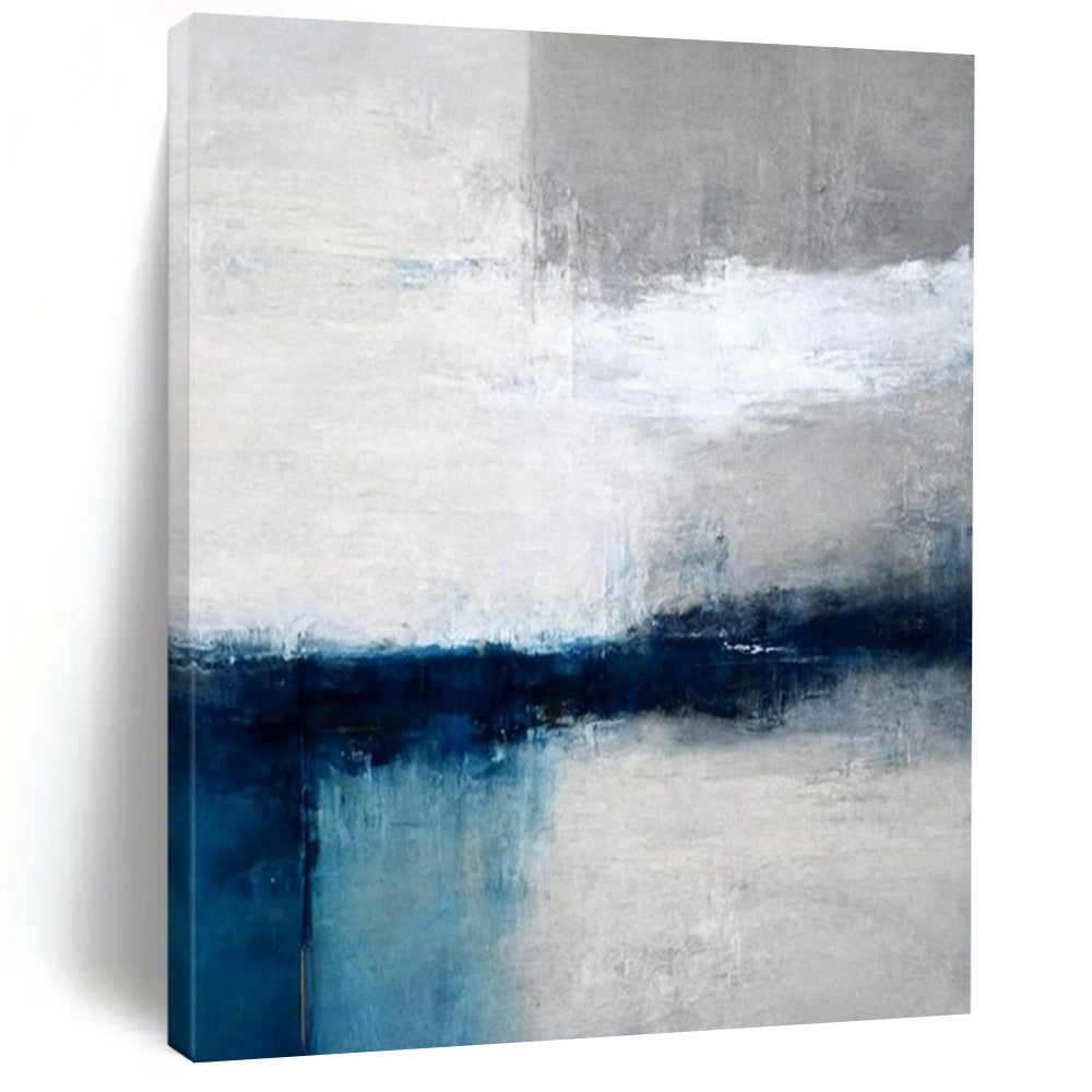 Oversized Hand-Painted Modern Abstract Painting for Trendy Bar Outdoor Terraces