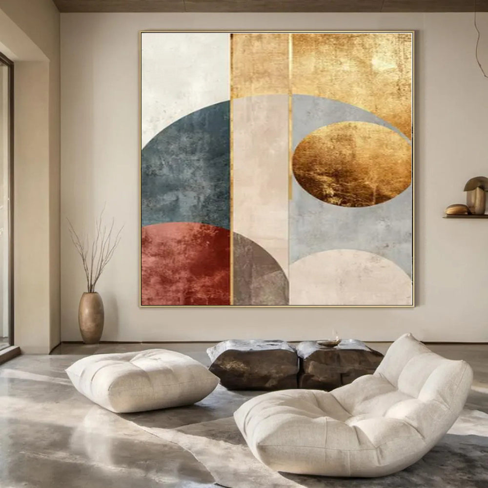 Rustic Retreat Hand-Painted Abstract Wall Decor for Country Bedrooms