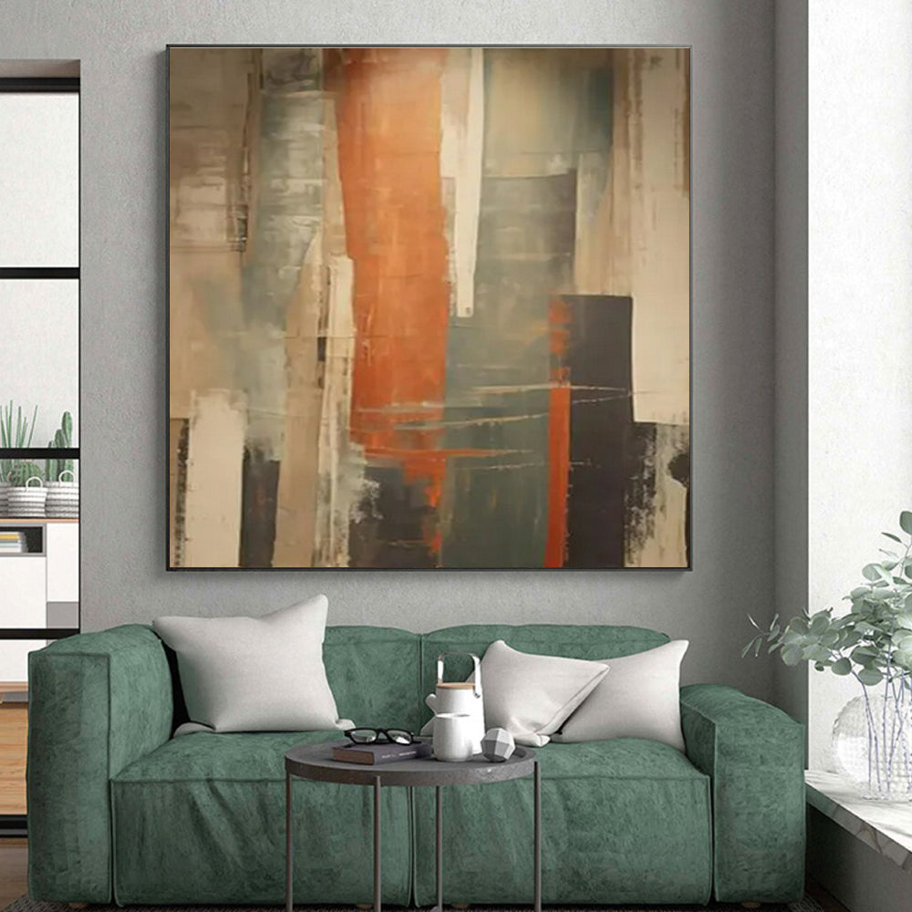 Contemporary Giant Abstract Painting for Master Bedroom Statement Wall