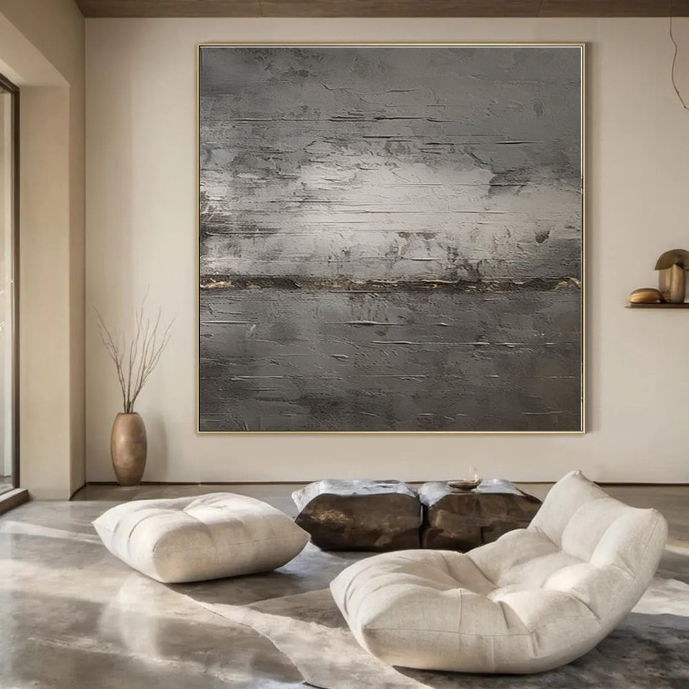 Large-Scale Hand-Painted Abstract Canvas for Office and Living Room