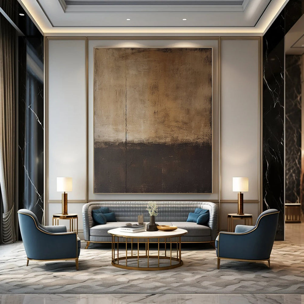 Hand-Painted Bespoke Abstract Canvas for Bedroom and Hotel Suite