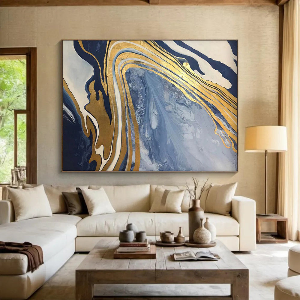 Massive Abstract Impressionist Hand-Painted Art for Walk-in Closet Style Wall