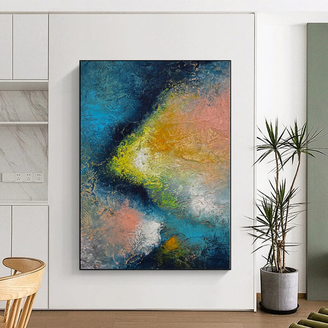 Monumental Abstract Future City - Commissioned Mixed Media for Science Fiction Conventions