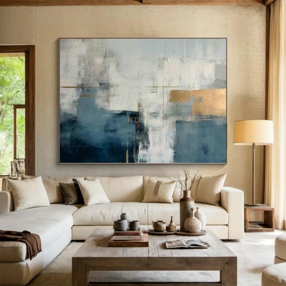 Large Custom Abstract Canvas for Kids’ Playroom Feature Walls