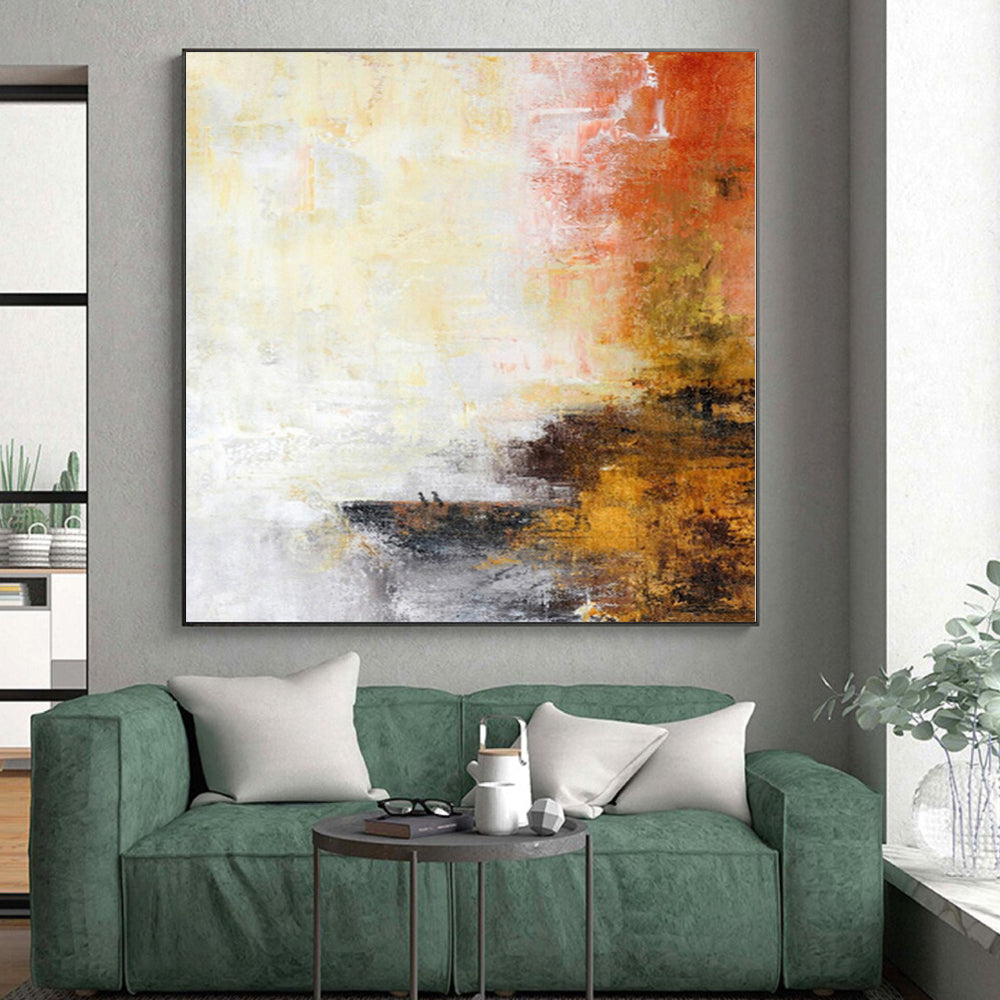 Oversized Abstract Texture Painting - Made to Order Mixed Media for Boutique Hotel Suites