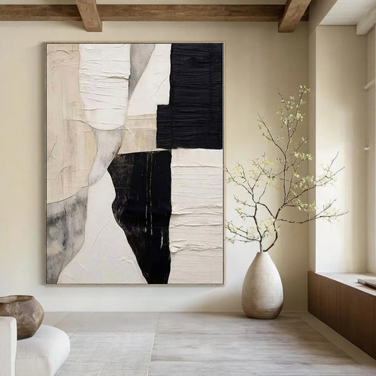 Grand Abstract Wall Decor for Bathroom Vanity Areas - Made to Order Mixed Media