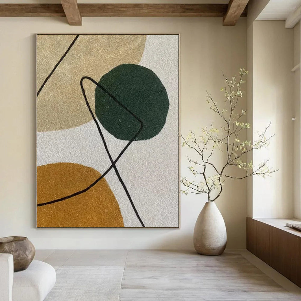 Hand-Painted Personalized Abstract Canvas for Living Room & Hotel Lounges