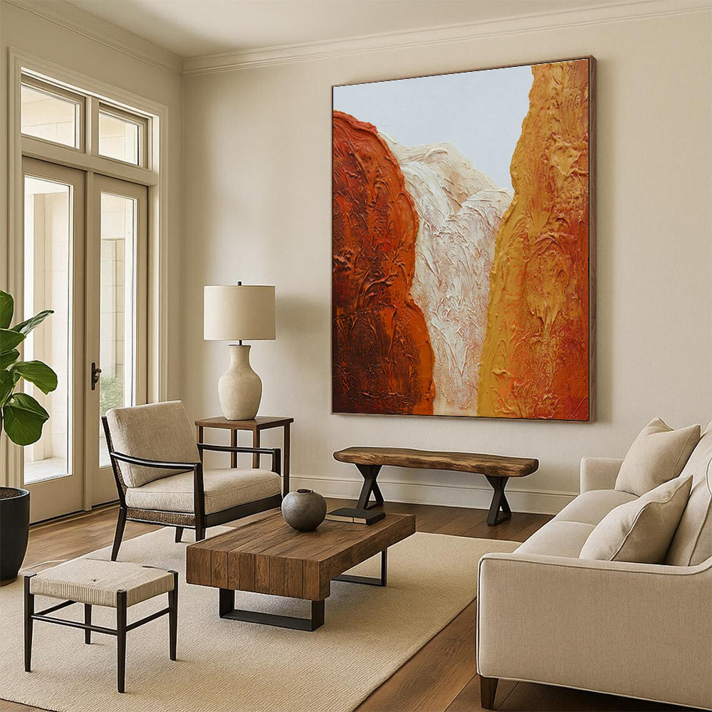 Colossal Hand-Crafted Abstract Canvas for Retail Storefronts LargeART0648