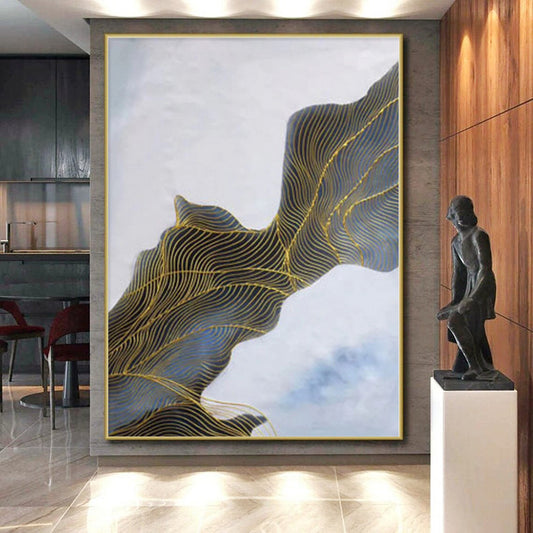 Giant Made-to-Order Abstract Painting for Mudroom Dog Washing Station Walls